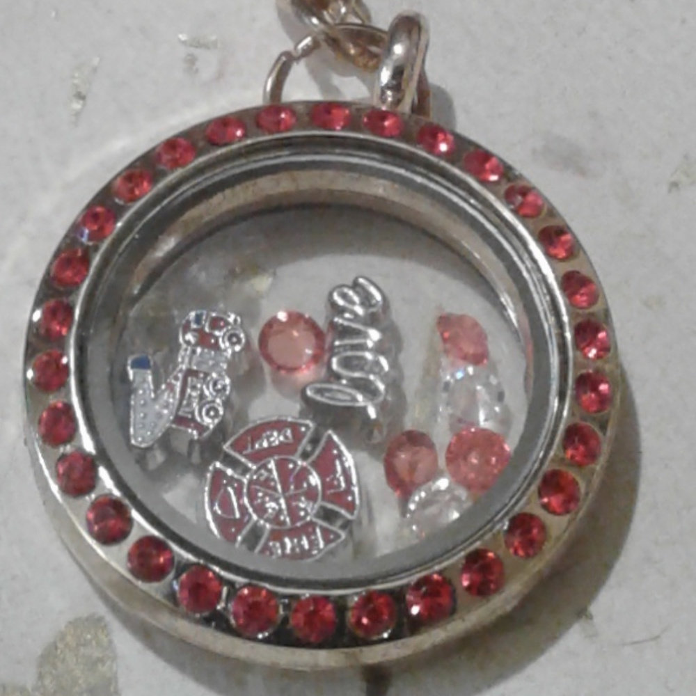 NEW "Fireman" Memory Locket Necklace